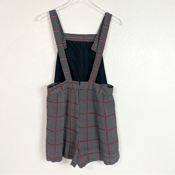 Missguided Houndstooth Check Pinny Playsuit Romper Size 10 - Picture 3 of 6